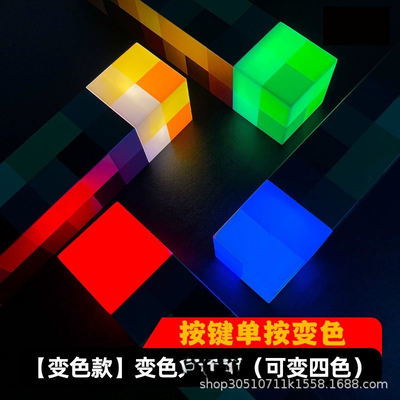 Перезаряжаемая фонарик Pixel — 4‑цветной светодиодный минер лампа, USB‑перезарядка, 28×5×5 см