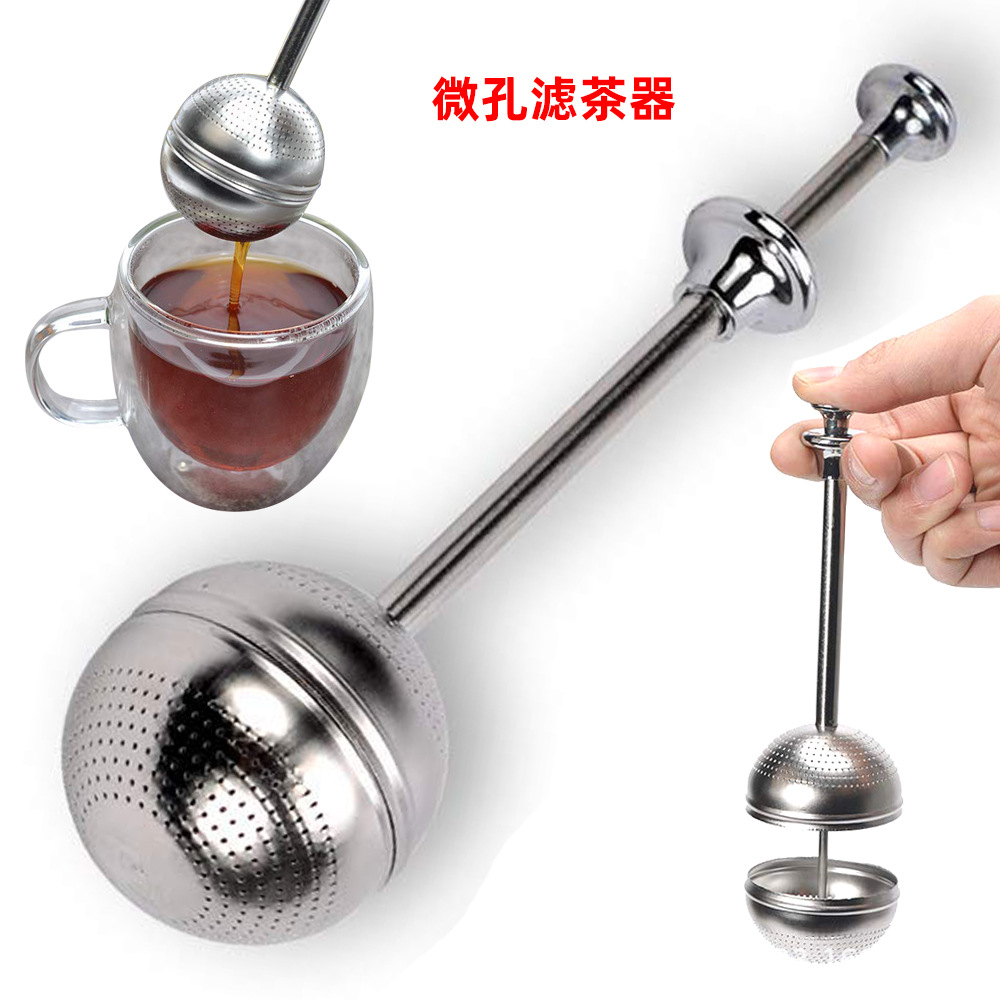 Nueva jeringa corrosión pequeño agujero colador de té personal juego de té Oficina té que hace la herramienta de acero inoxidable 304 material image 3