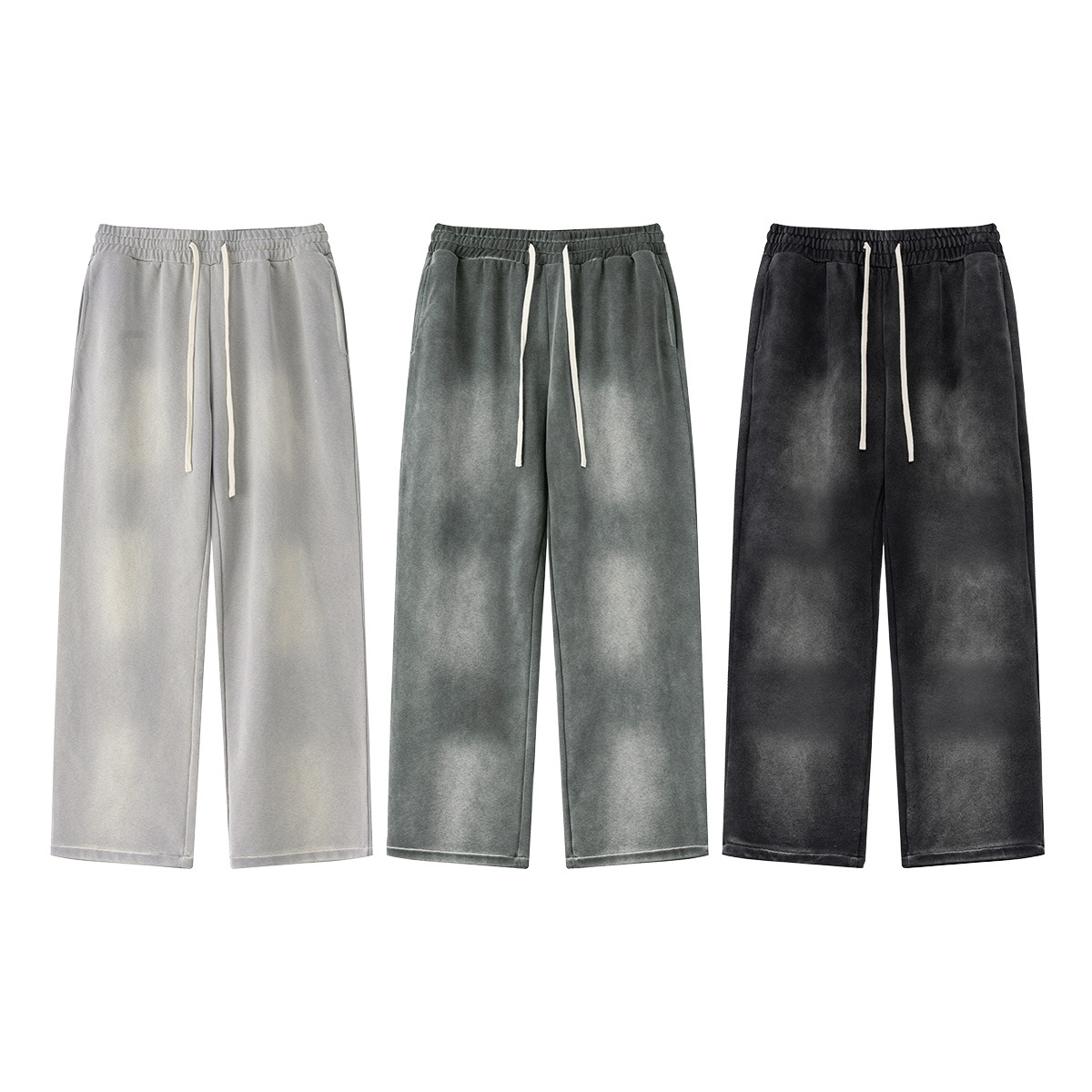 Calle secada| 2025 otoño nueva tecnología de tela pantalones largos sueltos delgados pantalones de piernas anchas rectos pantalones casuales para hombre