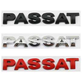 适用于大众PASSAT 字母贴 车尾车标改装帕萨特金属车标贴 3D个性