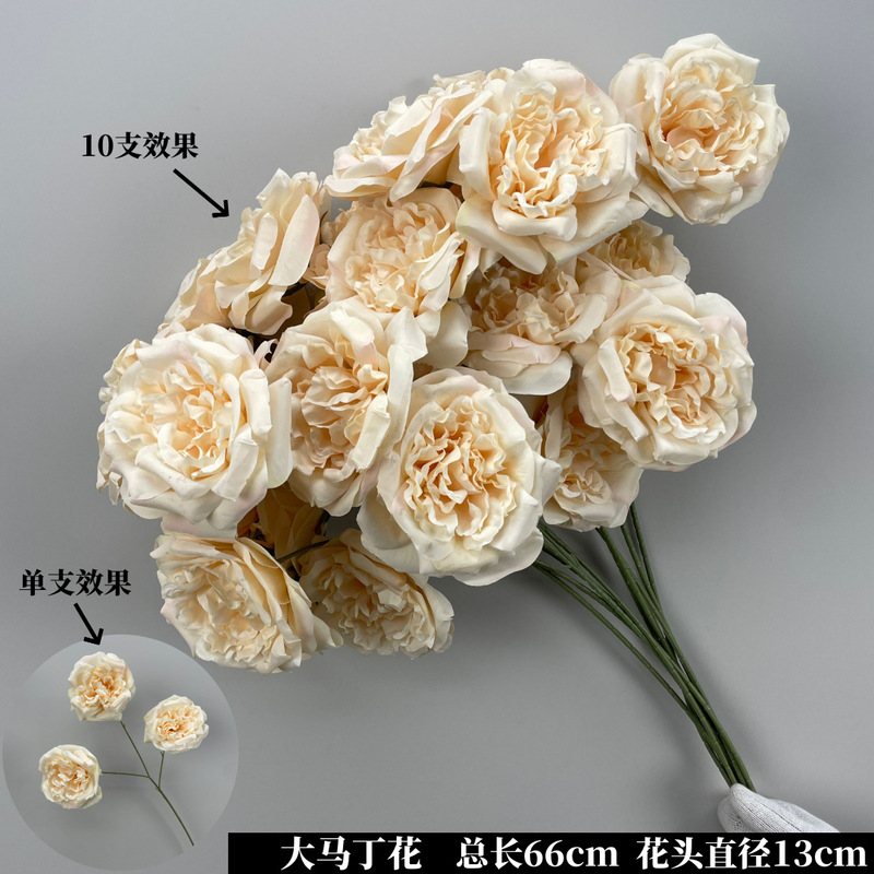 シャンパン色の結婚式の花の花の花の材料の結婚祝いの装飾の花の講堂の装飾の花のプラスチックの花の道は花の造花を導いています。|undefined