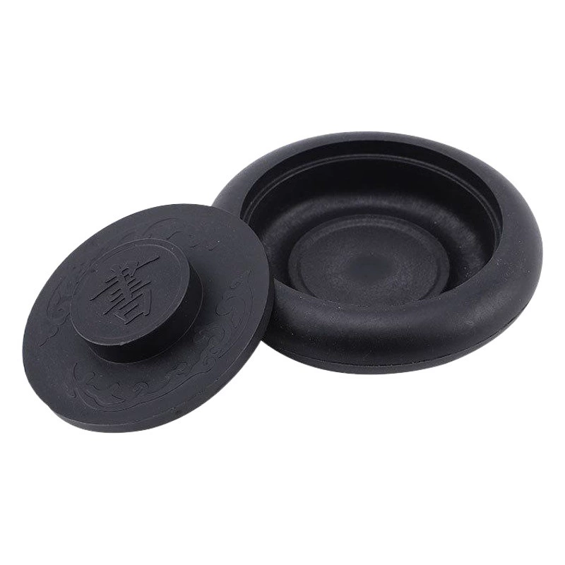 Несохнущий чернильный камень с крышкой Yunge 4inch пластиковый глубокий студенческий чернильный камень, портативный картридж для изучения каллиграфии с защитой от падения