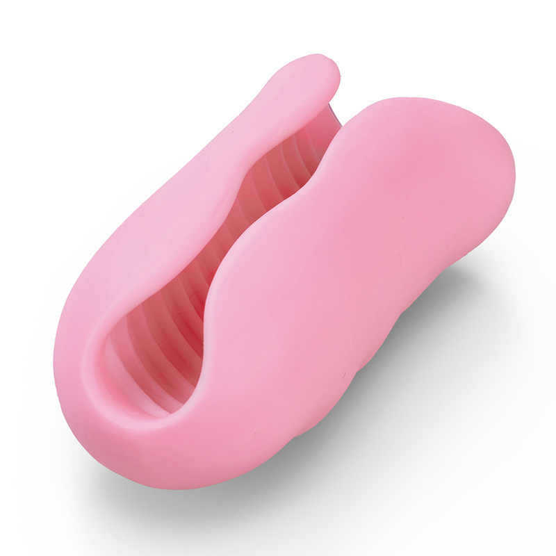 Abra abierto a través de taza de avión masculina masturbadora de interés manual de goma suave, productos para adultos molde invertido