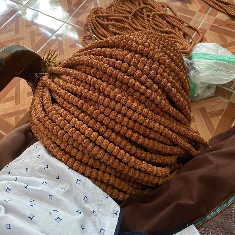 飞碟航母5瓣小金刚菩提子108颗梅花双龙矮桩盘龙纹通货金刚菩提