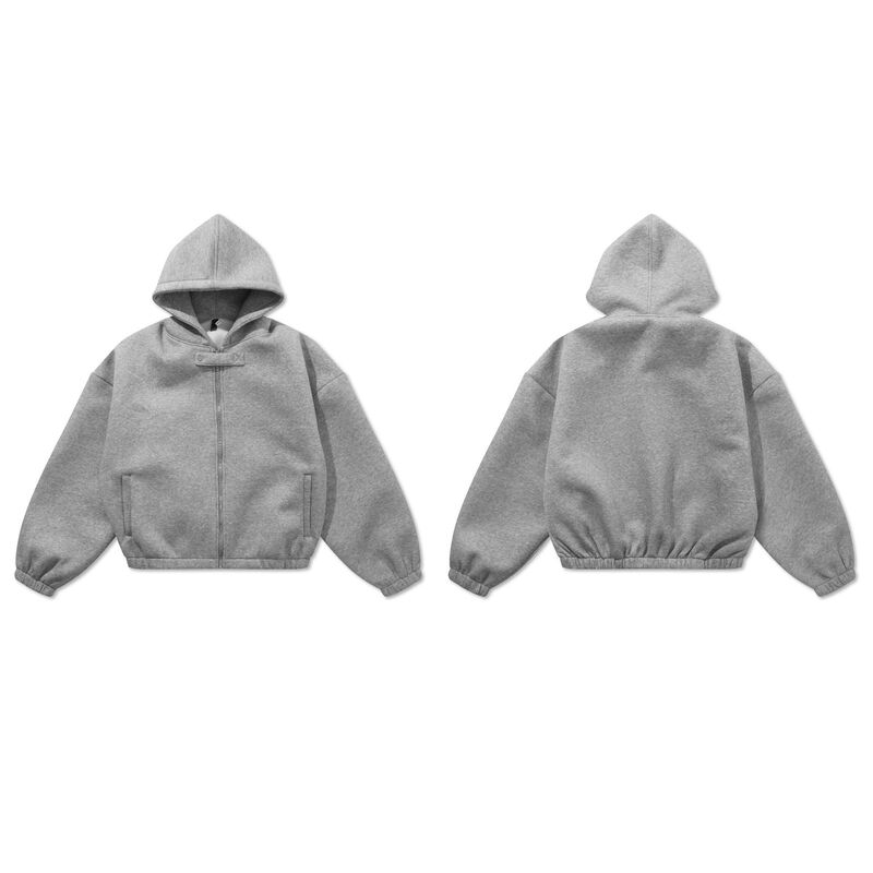 Korean Men's Clothing from Dongdaemun: Hooded Sweatshirt, Cardigan Jacket, Space Cotton, Structured Design, Heavy and Fluffy