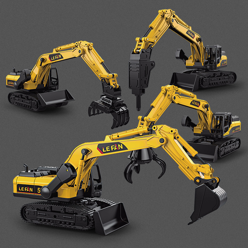 Wholesale Toy Car for Boys and Children Large Inertia Engineering Vehicle Excavator Bulldozer Grabber Machine Drilling Machine Model