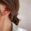 Earrings, small set, four-leaf clover, internet celebrity, simple and elegant design