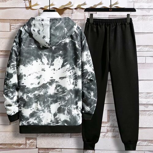 Autumn and Spring Men's Casual Long-Sleeve Fashion Quality Japanese Style Leisure Set Trendy Popular Open Jacket Sweatpants