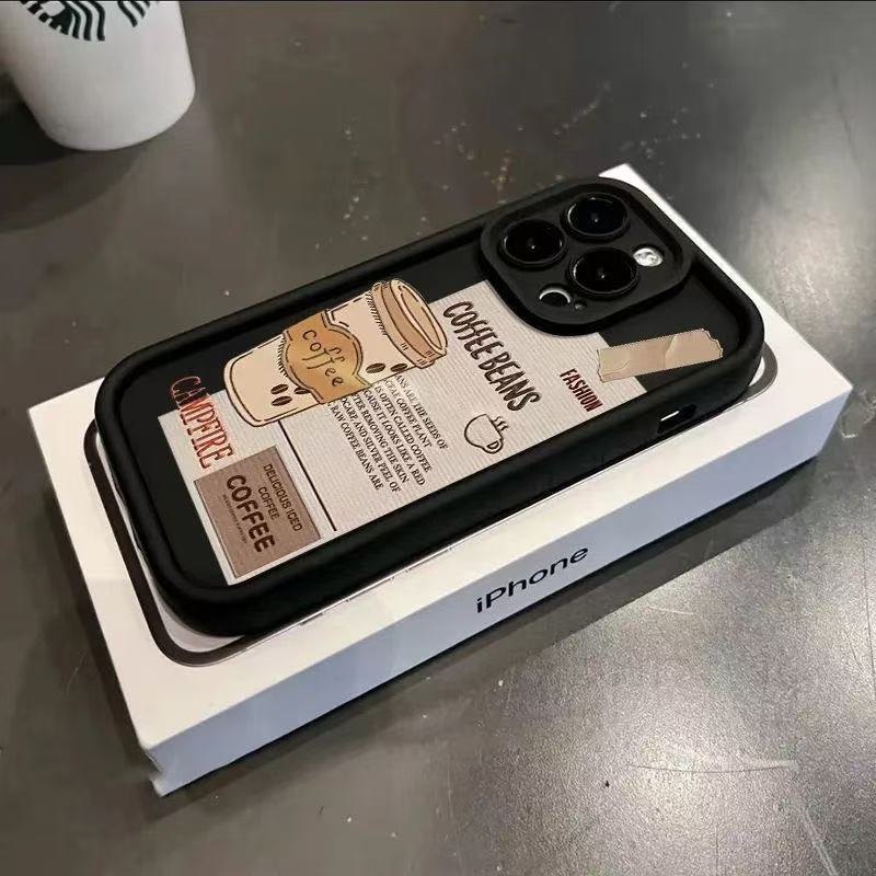 Nuevo café para iphone16 funda para teléfono móvil Apple 15promax/14 anti-caída 13pro/12 Europa y América 11x