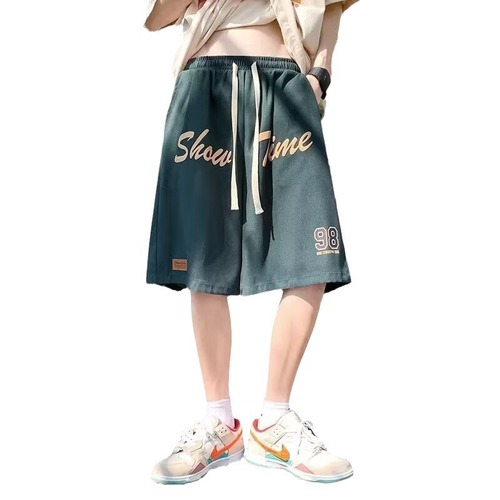 Trendy American Short Shorts Men's Summer Simple Casual Thin Pants Five-Finger Hip-Hop Retro Blue Basketball Fitness Underwear