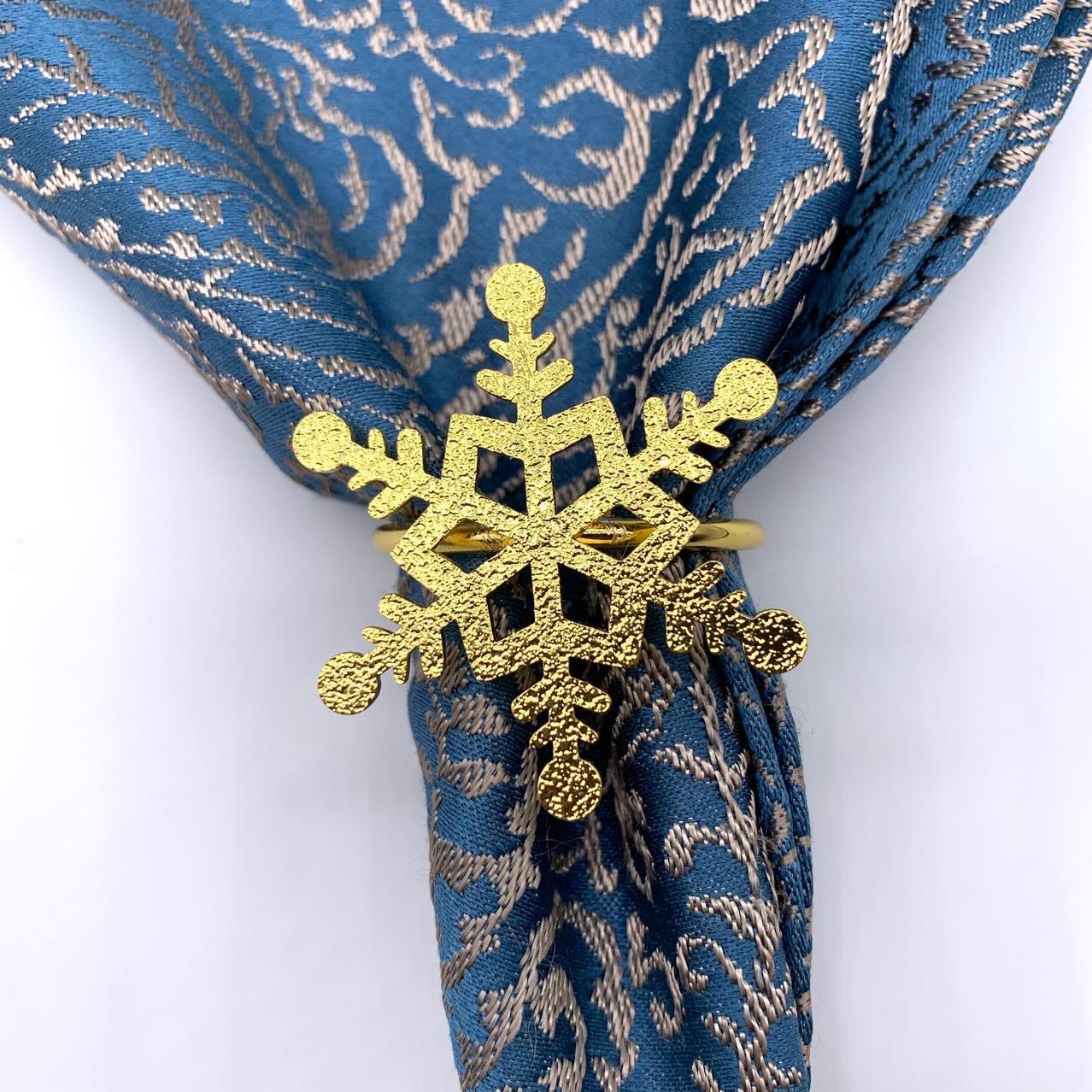 酒店婚宴餐桌装饰用品雪花餐巾环 餐巾圈 口布环