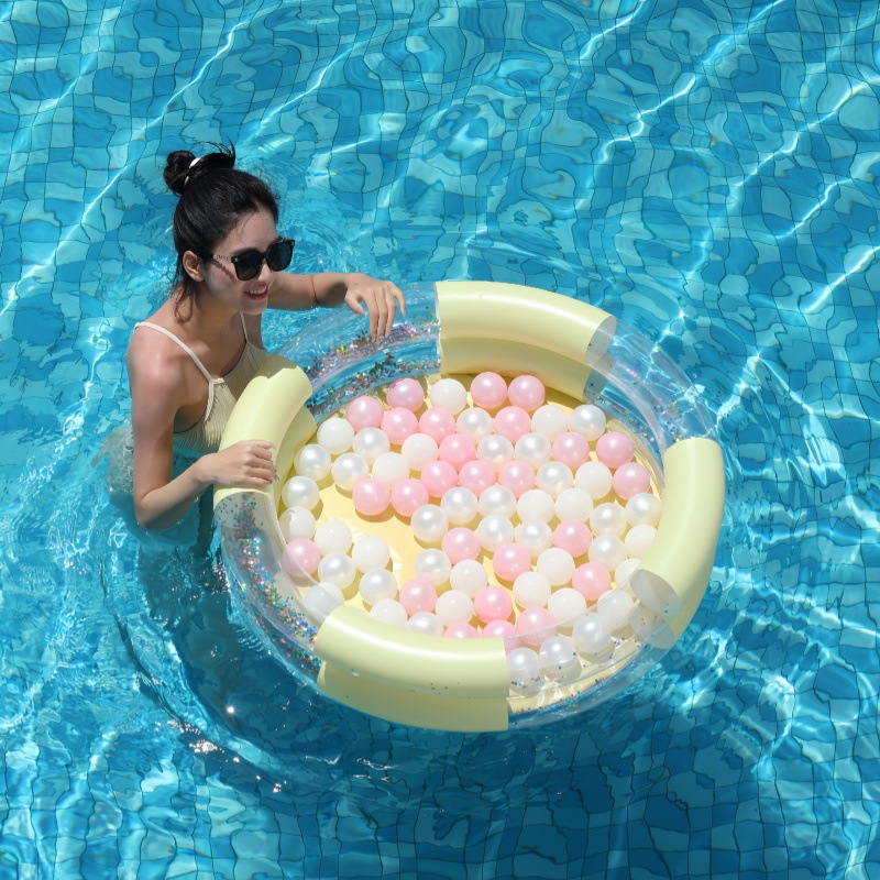 Piscina de sirena de ensueño doble anillo piscina infláble mariposa piscina de luz de luna espesa PVC hogar bebé de verano image 10