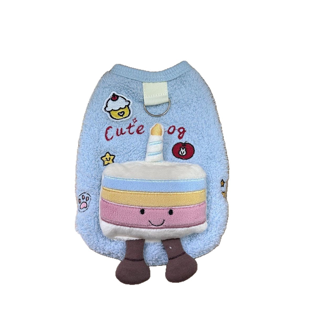 Otoño y invierno caliente gato super lindo ropa a prueba de frío lindo muñeca tridimensional hebilla de tracción mascota caliente gruesa ropa de dos patas