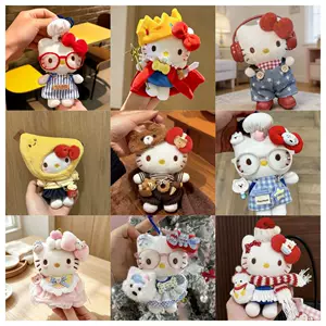 Hello Kitty small pendant plush doll, cute cartoon plush toy decoration, Hello Kitty cat doll wholesale