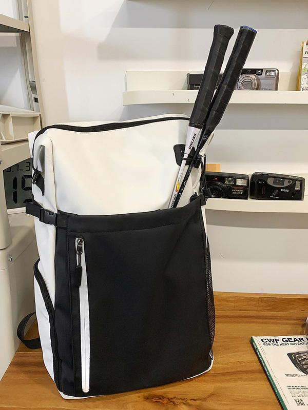 カジュアルファッションバドミントンバッグスポーツバックパックメンズ独立靴コンパートメント大容量旅行バックパックプラスロゴ|undefined