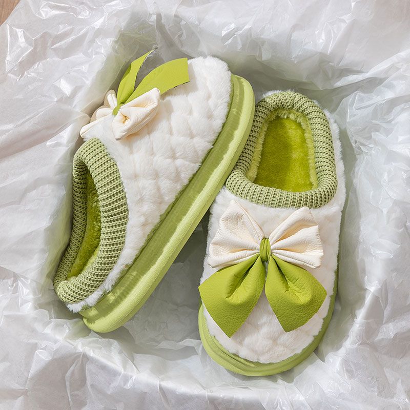 Zapatillas de algodón para mujer invierno casa pareja casa interior antideslizante piso cálido fondo grueso felpa Zapatillas de algodón invierno