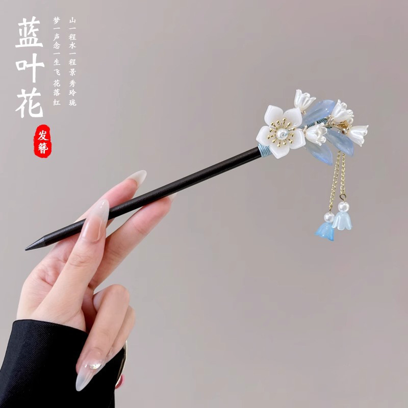 Orquídea de estilo antiguo broche de orquídea de franela nuevo estilo chino de primavera adornamiento de cabello temperamento disco broche de cabello simple broche nicho tocado