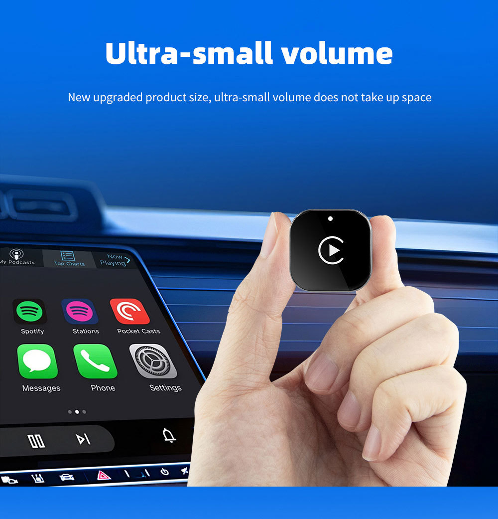 Hot-Selling 2-in-1 Wireless Carplay Box for Car-Machine Connectivity, Wired to Wireless Carplay Converter Box