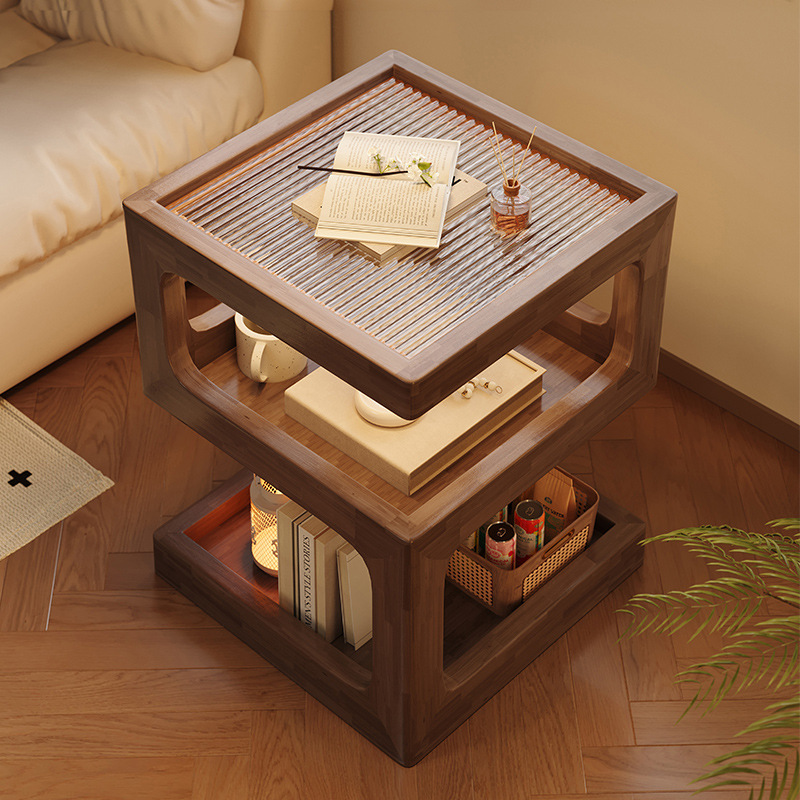 Alternativa a la mesita de noche de madera maciza, armario de almacenamiento de dormitorio doméstico pequeño simple y moderno, estante de borde de cama creativo con luz