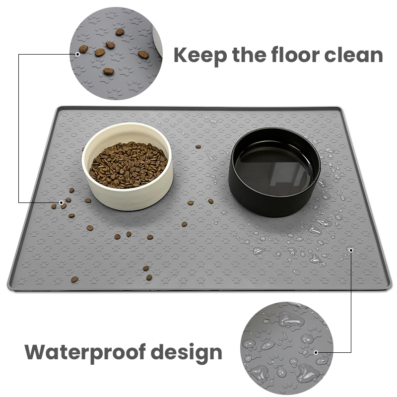 Dog Food Mat Silicone Pet Placemat Cats Bowl Pad Pet Feeding