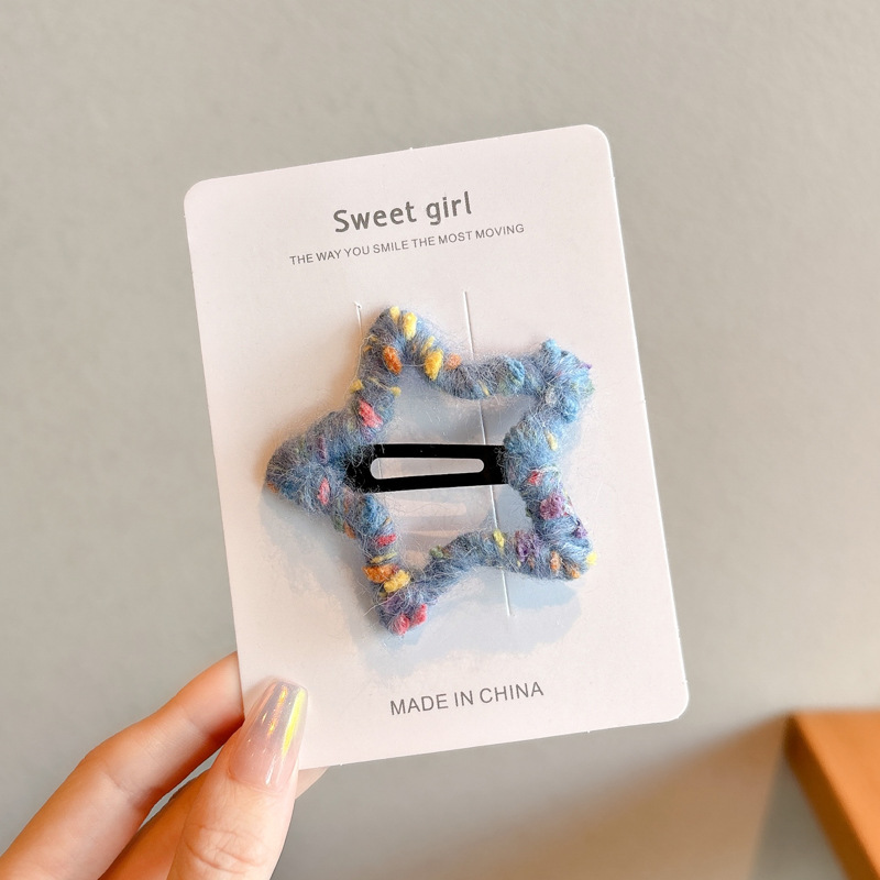 55 estrella de cinco puntas de color azul 5cm