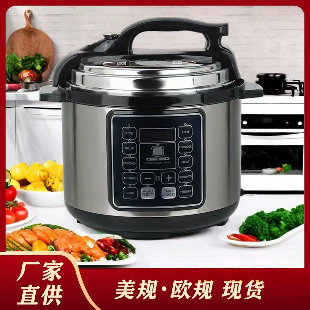 Cross-border 6L electric pressure cooker large capacity pressure cooker household multi-function pressure cooker stew cooking appointment voltage cooker wholesale