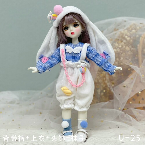 6 points bjd doll dress up 30 cm doll suit dress autumn and winter Lolita jk maid outfit