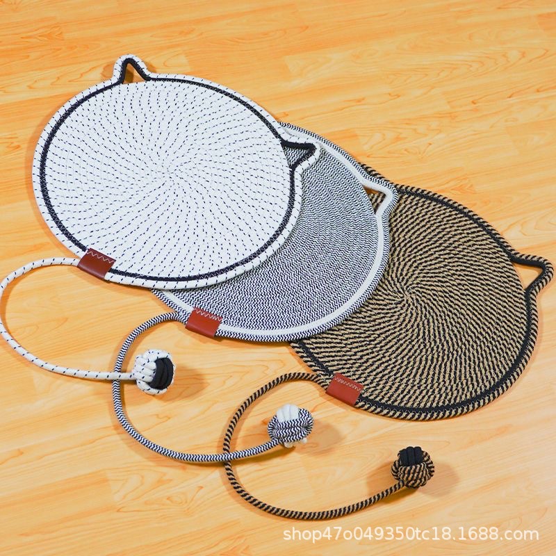 Cojín de agarre de gato, cuerda de algodón trenzada, cojín de agarre de gato, bola de juguete, cojín de sueño integral, artefacto de molienda de garras lavables transfronterizas