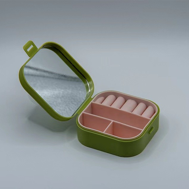 Mirrored jewelry storage box, travel portable gift box, earrings, ring packaging, multifunctional jewelry box