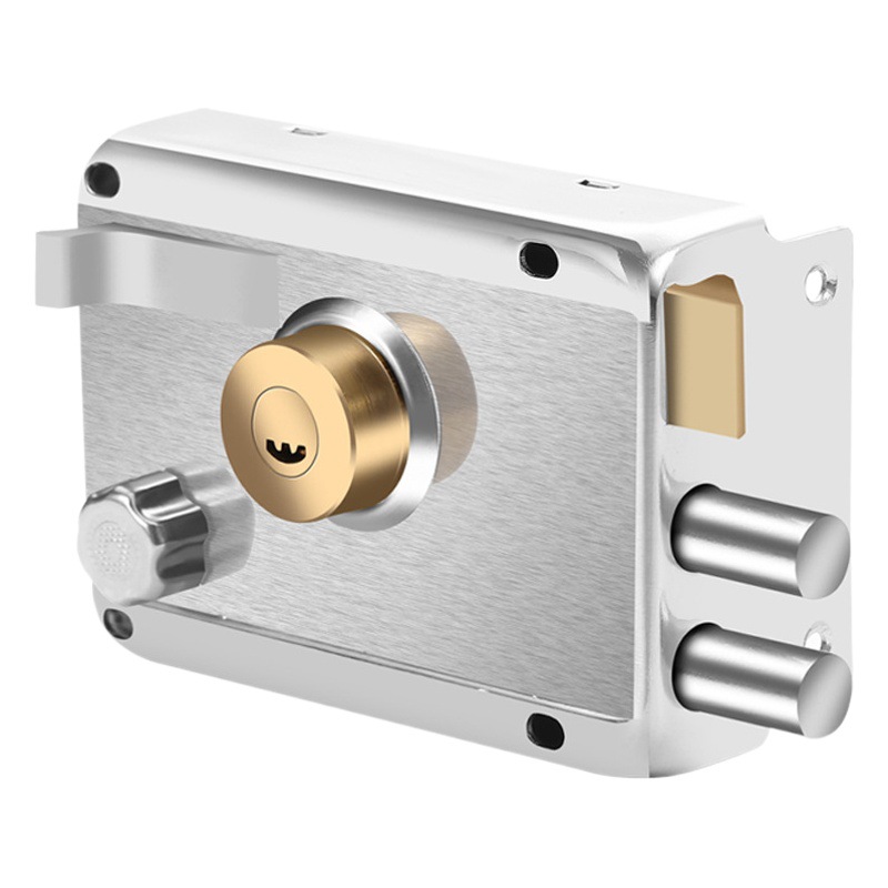 Acero inoxidable dormitorio anticuado cerradura exterior cerradura de la puerta antirrobo cerradura de la puerta de madera tres cerradura de seguridad cerradura de la puerta