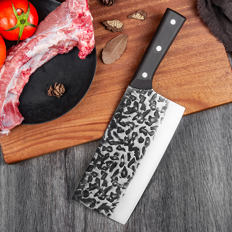 手工鍛打菜刀斬切兩用刀家用切片刀廚房切菜刀切肉刀廚師專用刀具