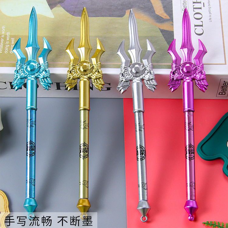 Pluma de pistola creativa anime rey Gloria espada pluma de gel lindo estudiante de papelería Premio regalo arma modelado pluma