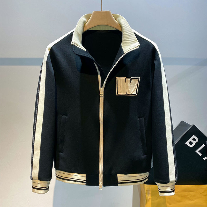 American Style Retro Bomber Jacket for Men Spring Autumn Trendy Brand Handsome Loose Jacket Casual Baseball Jacket Stand Collar Sports Top_voghion.com