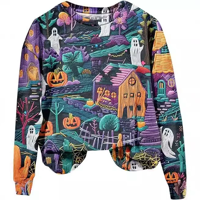 Амазонка женская рубашка с моряком и воротником 2024 толстовка с длинными рукавами милая 3D толстовка Хэллоуина