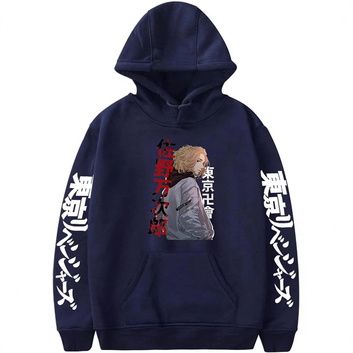 Unisex Anime Tokyo Hoodie Manjiro Sano Printing Long