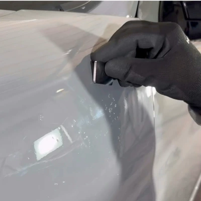 Sheet Metal Spray Repair: Hanging Scraper Ferriss Stain Point