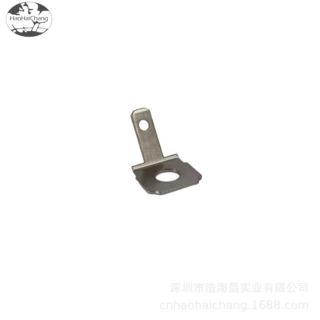 OEM定制精密冲压60度折弯镀镍端子接线片连接片铜焊片(HHC-0080）