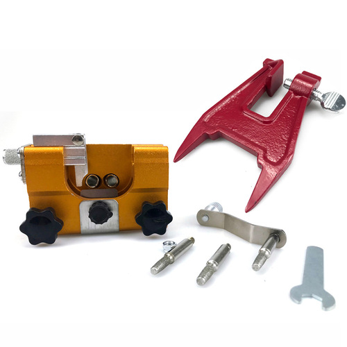 Portable handheld household tool, chain guide bracket hand-crank chain sharpener