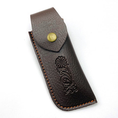 Sheath/Pouch PU Leather Sheath Leather Pouch Knife Pouch Outdoor Small Straight Knife Pouch PU Artificial Leather Sheath 