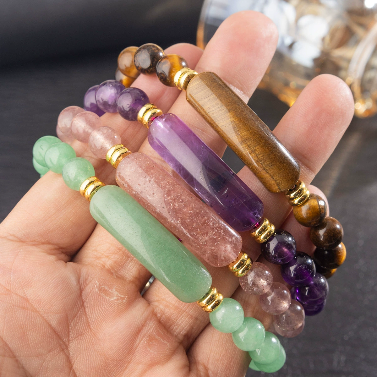 宙航 Organic accessory natural stone, crystal bracelet, (Cross-border trading), 3.6cm