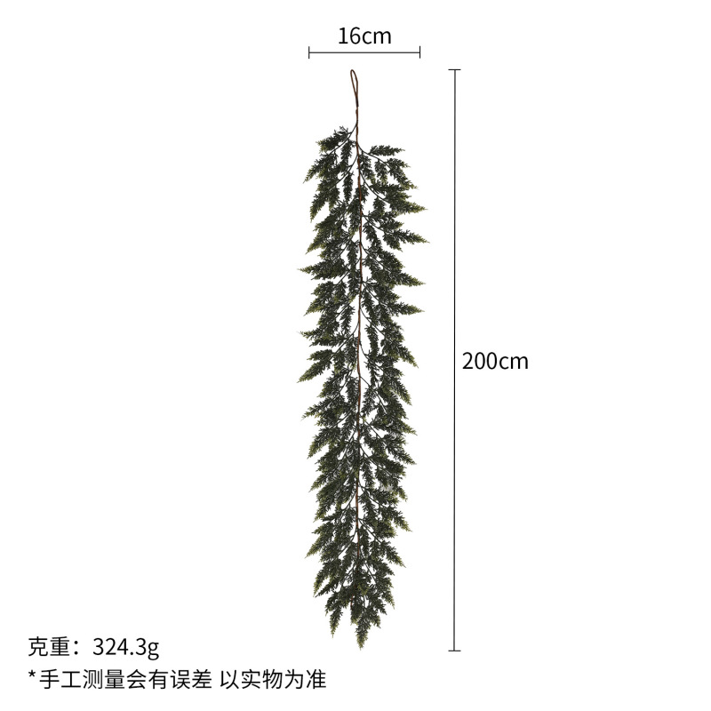 北欧仿真藤条跨境亚马逊圣诞节壁炉家居装饰壁挂件人造龙柏软藤条|undefined