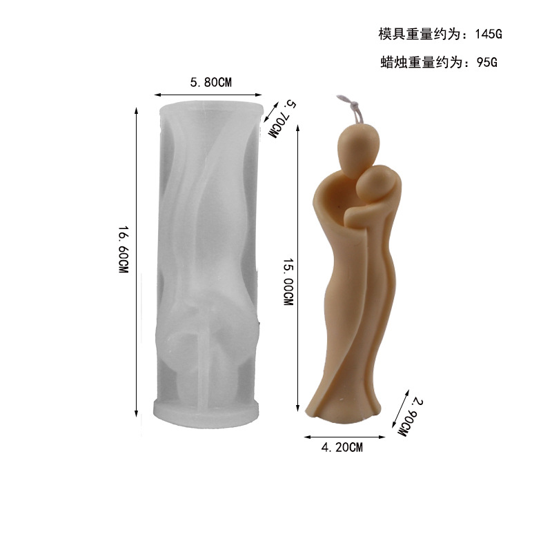 Retrato aromaterapia vela molde de silicona DIY jabón hecho a mano jabón fragante piedra cuerpo yeso Decoración