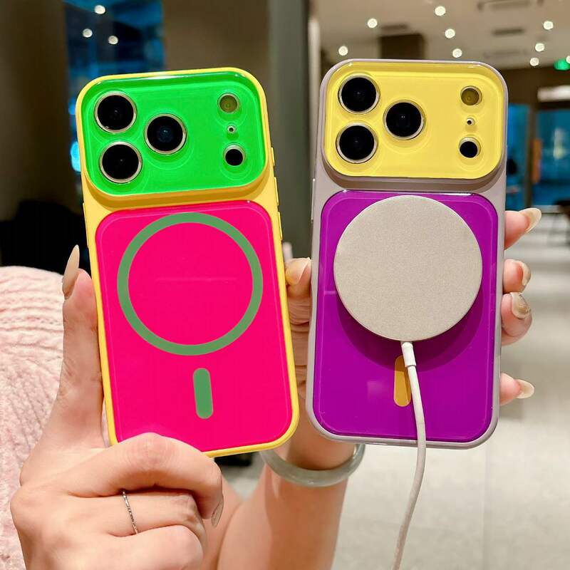 Dopamine Color-Blocking Case for Apple 18 Pro Max, Instantly Transforms into a Candy-Colored iPhone 16 Case with Precision Cutouts, Anti-Drop, and Magnetic Attraction