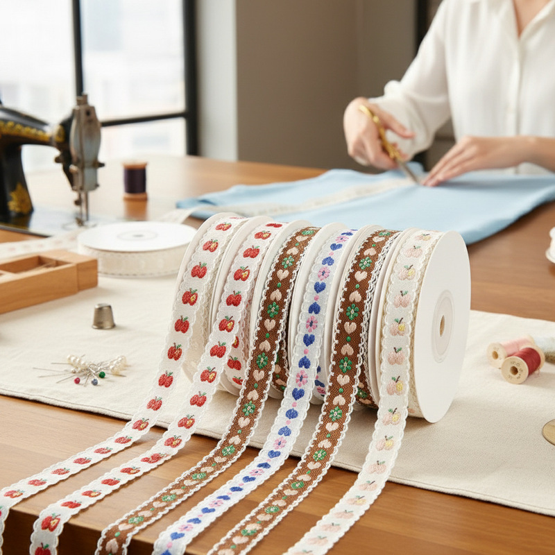 Lace Accessories, Ethnic Style Jacquard Edge Strips, Decorative Ribbons, Lace Rolls, DIY Woven Ribbons, Custom-Made Lace Accessories, Ethnic Style Jacquard Edge Strips, Decorative Ribbons, Lace Rolls, DIY Woven Ribbons, Custom-Made