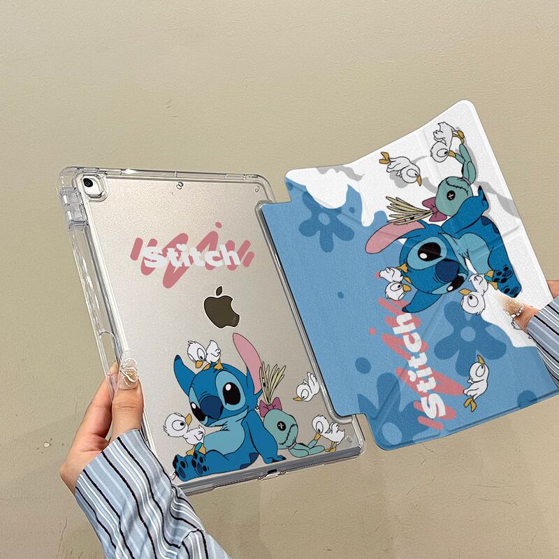 Cute Stitch Apple iPad Air 7/6/5 Tablet Protective Case Pro Tablet Case 11/10/9 Protective Case