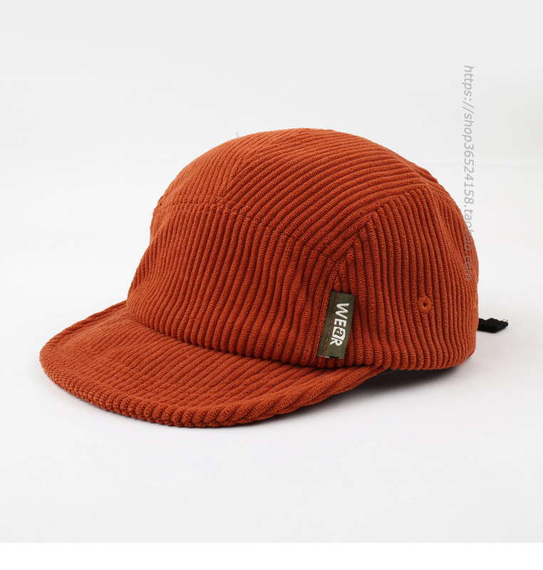 Hat women's autumn and winter Korean-style soft short brim corduroy peaked cap American retro five-piece curved edge soft top sun hat men Hat women's autumn and winter Korean-style soft short brim corduroy peaked cap American retro five-piece curved edge soft top sun hat men