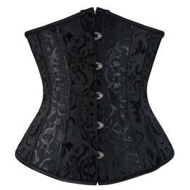 欧美跨境提花宫廷束身衣收腹束腰带复古绑带塑身衣马甲骨衣corset