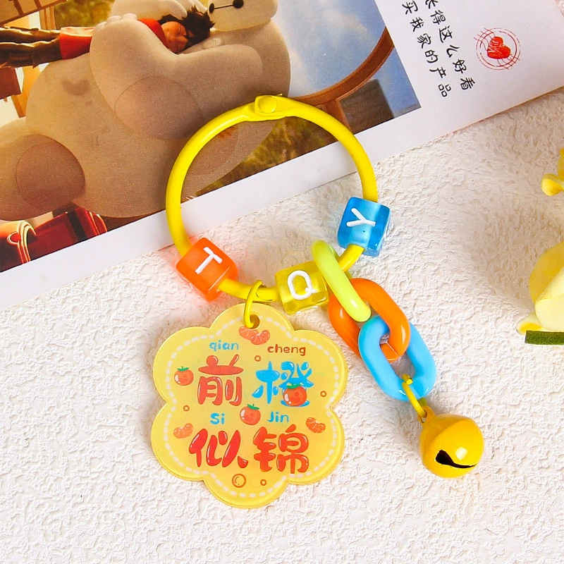 Brand creative acrylic protective amulet, keychain, transparent pendant, bag decoration, decorations