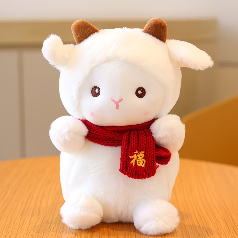 Muñeca de cambio de ropa de oveja de Polk almohada regalo de cumpleaños actividad de seguridad arrojando muñeca de agarración emoción acompañante muñeca de cordero