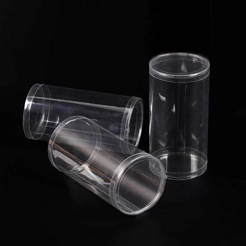 pvc透明圆形玩具包装筒现货塑料圆筒展示文具礼品包装圆盒透明桶